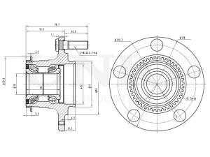 Rear hub (with ABS) photo