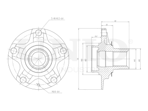 Front hub (without ABS) photo