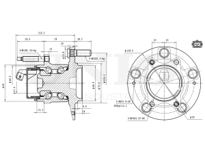 Rear hub (with ABS) photo