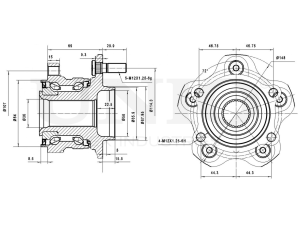 Rear hub (without ABS) photo
