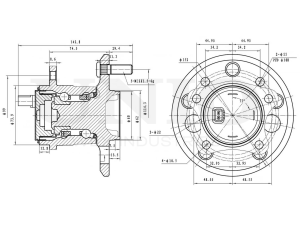 Right rear hub (with ABS) photo