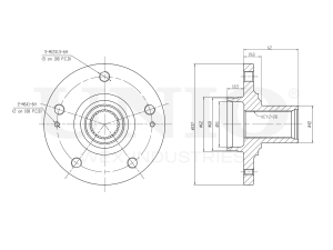 Front wheel hub (without ABS) photo