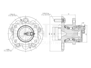 Rear wheel hub (with ABS) photo