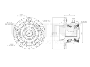 Rear wheel hub (with ABS) photo