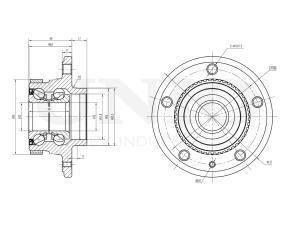 Rear wheel hub (with ABS) photo