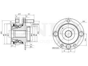 Front hub (with ABS) photo