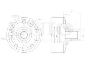 Rear hub (without ABS) photo