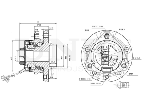 Front hub (with ABS) photo