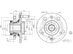 Front hub (with ABS) photo