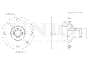 Front hub (without ABS) photo