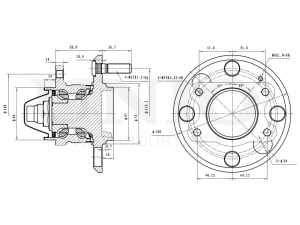 Rear hub (without ABS) photo