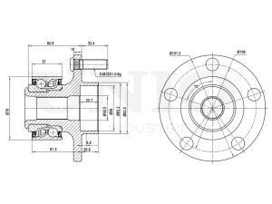 Front hub (with ABS) photo