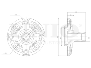 Front hub (without ABS) photo