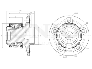 Front hub (with ABS) photo