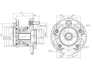 Rear hub (without ABS) photo
