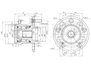 Rear hub (without ABS) photo