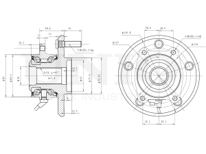 Left rear hub (with ABS) photo