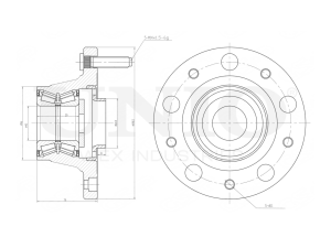 Rear hub (without ABS) photo