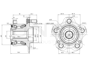 Rear hub (with ABS) photo