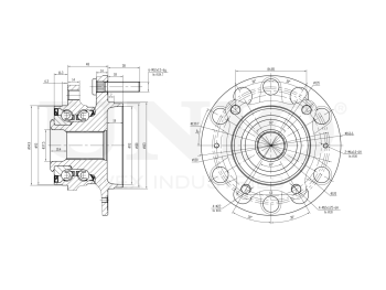 picture of Front wheel hub (with ABS) from UNIO