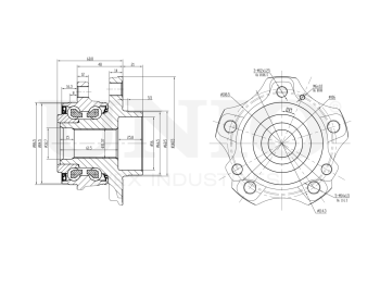 picture of Front wheel hub (with ABS) from UNIO