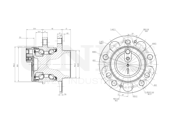 picture of Rear hub (with ABS) from UNIO