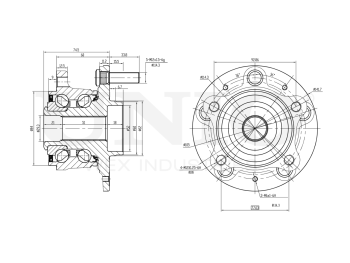 picture of Rear hub (with ABS) from UNIO