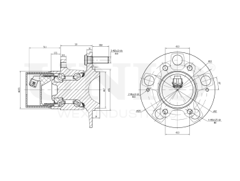 picture of Rear hub (with ABS) from UNIO