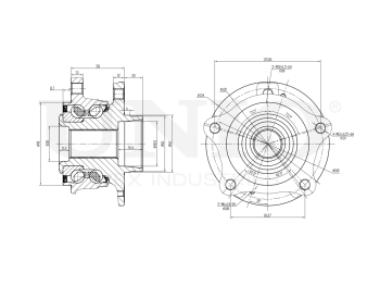 picture of Rear hub (with ABS) from UNIO