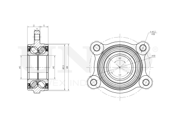 picture of Front wheel hub (with ABS) from UNIO