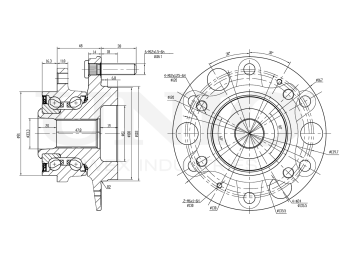 picture of Front wheel hub (with ABS) from UNIO