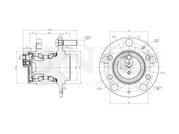 picture of Rear hub (with ABS) from UNIO