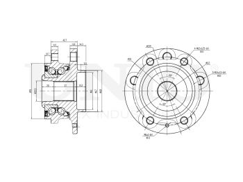 picture of Front wheel hub (with ABS) from UNIO