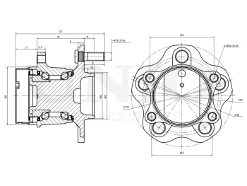 картинка Ступица задняя (с ABS) от UNIO