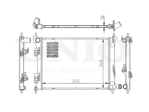 Engine cooling radiator photo
