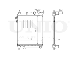 Engine cooling radiator photo