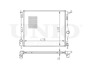 Engine cooling radiator photo
