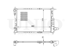 Engine cooling radiator photo