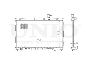Engine cooling radiator photo