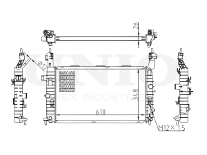 Engine cooling radiator photo