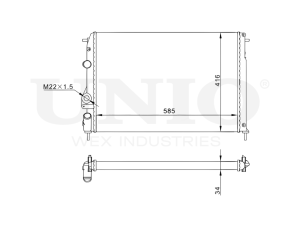 Engine cooling radiator photo