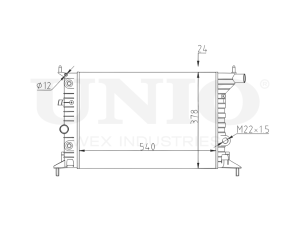 Engine cooling radiator photo