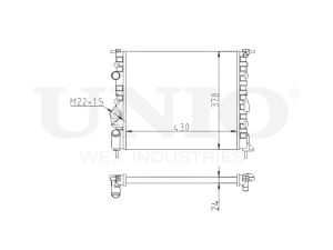 Engine cooling radiator photo