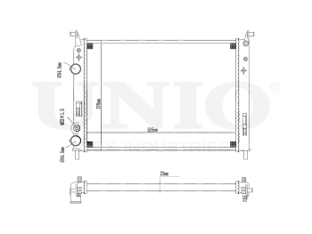 картинка Радиатор охлаждения двигателя от UNIO