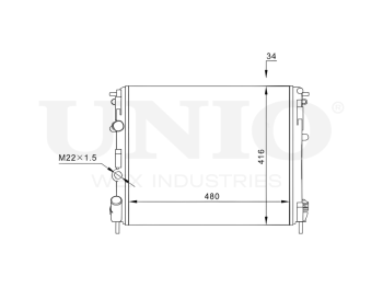 картинка Радиатор охлаждения двигателя от UNIO