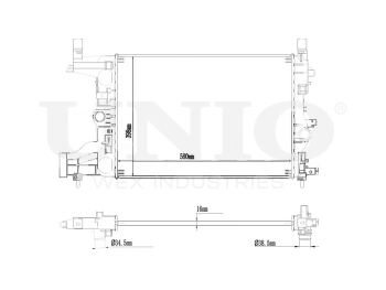картинка Радиатор охлаждения двигателя от UNIO