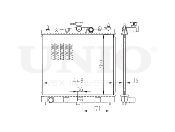 картинка Радиатор охлаждения двигателя от UNIO