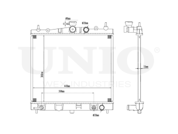 картинка Радиатор охлаждения двигателя от UNIO