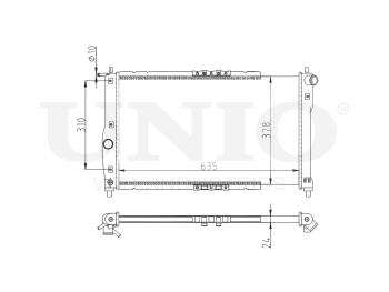картинка Радиатор охлаждения двигателя от UNIO
