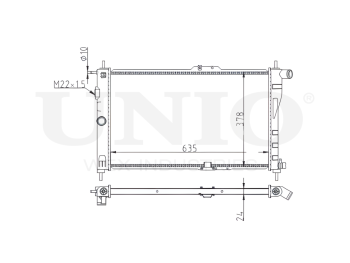 картинка Радиатор охлаждения двигателя от UNIO